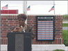Carolyn Brown speaking at the dedication