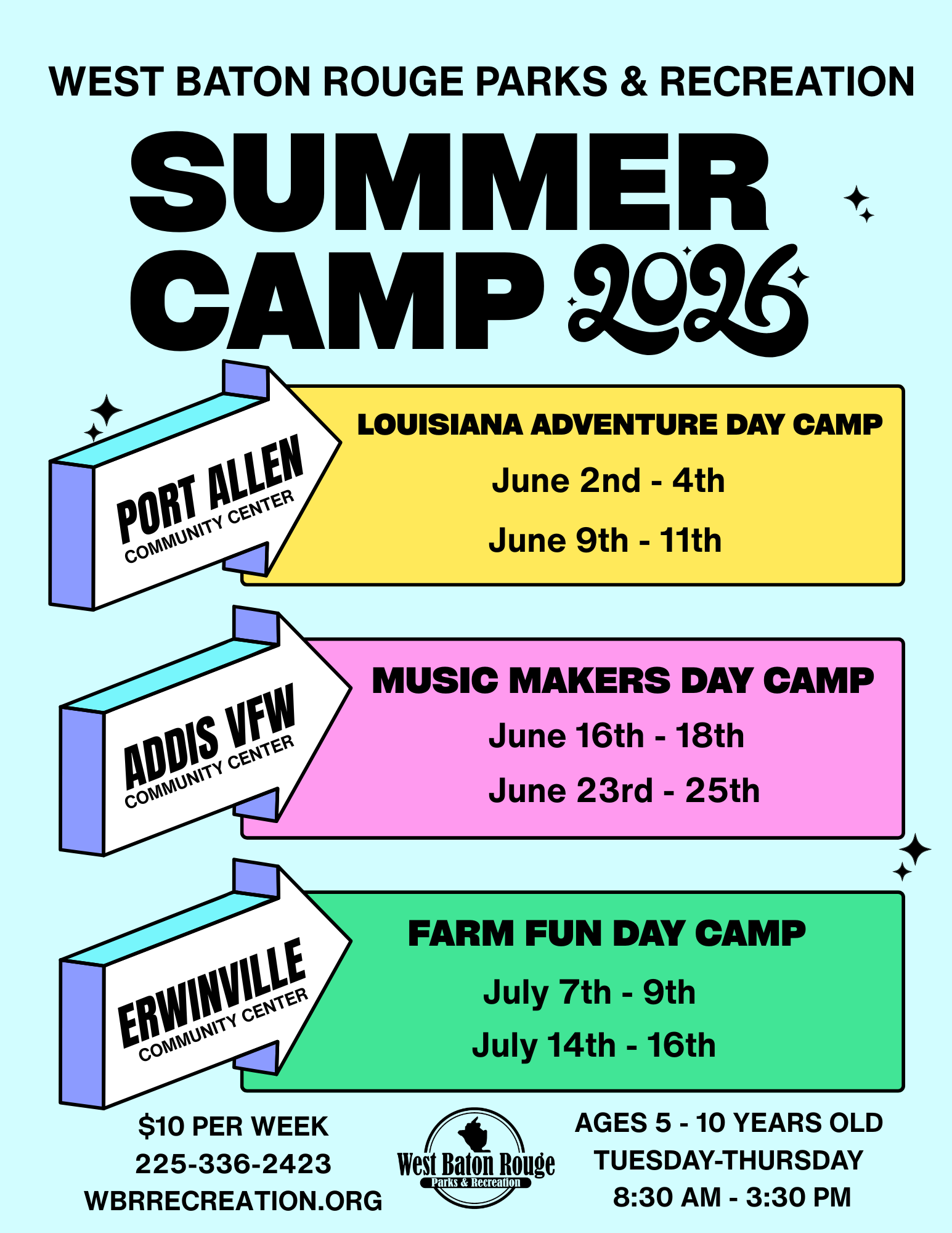 Summer Camp Dates 2026